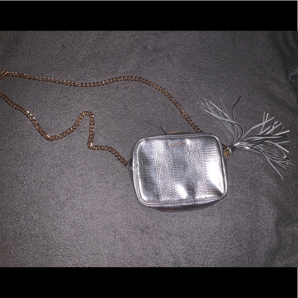 Silver crossbody purse